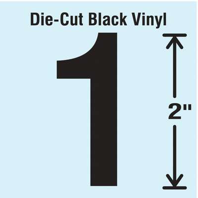 Die Cut Number Label, 1, 10