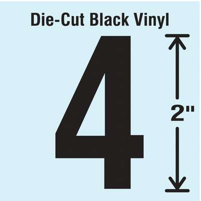 Die Cut Number Label, 4, 10