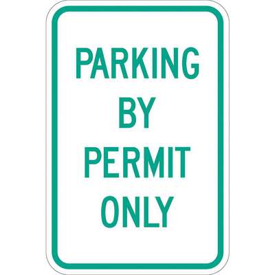 Permit Parking Sign,18" x 12"