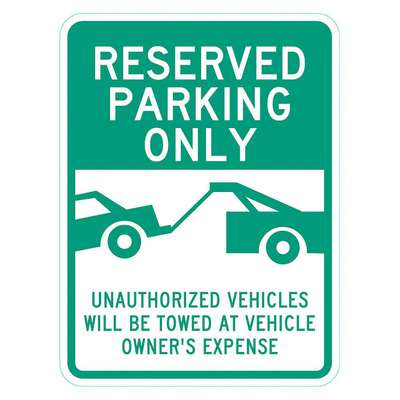 Reserved Parking Sign,24" x 18"