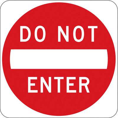 Do Not Enter Traffic Sign,24"