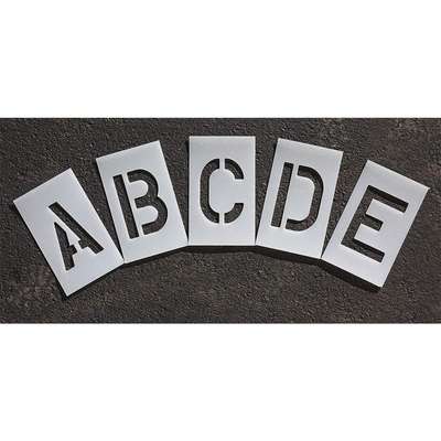 Pavement Stencil,4 In,Alphabet