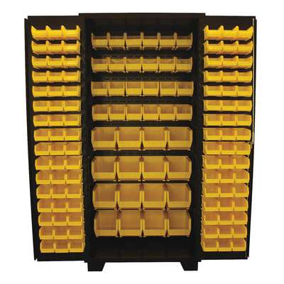 Bin Cabinet,Louvered,78"H,36"W,