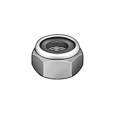 Lock Nut,1-3/8-6,GR 8,Steel,