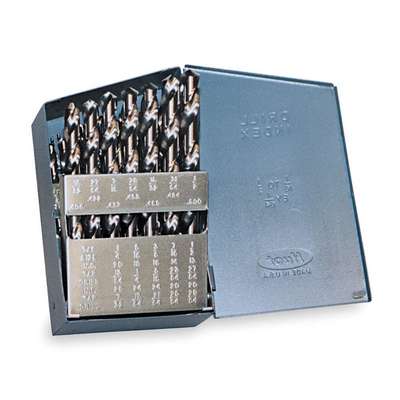 Jobber Drill Set,15 Pc,Hss