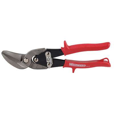 Offset Snip,9 3/4 In,Left,Red