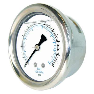 Vacuum Gauge,1/8 In. NPT,2 In.