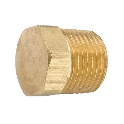 Hex Head Plug,Brass,1/4" Pipe