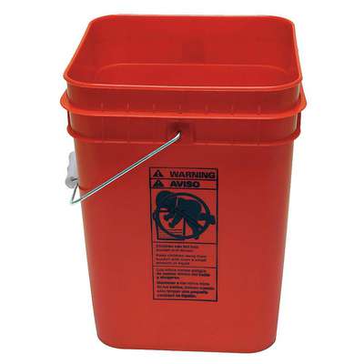 Pail,Open Head,Square,4 Gal,Pe,