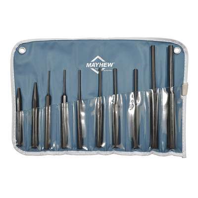 Drive Pin Punch Set,10 Pieces,