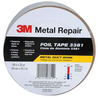 Foil Tape,1 7/8 In x 50 Yd,