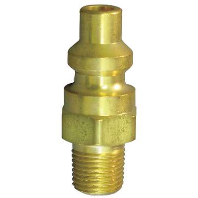 Coupler Plug,(m)npt,1/4,Brass