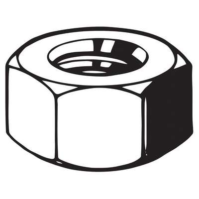 Hex Nut,7/8-9,GR C,Steel,Plain,