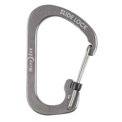 Locking Carabiner Clip,Silver,