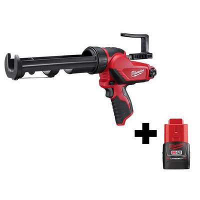 940081 5 Milwaukee Cordless Caulk Gun Kit for 10 oz. Cartridge Open Frame Style Imperial Supplies