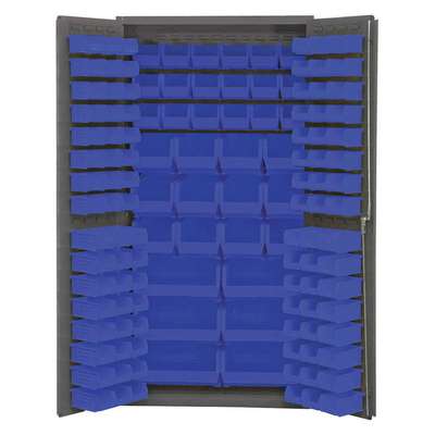 Bin Cabinet,Louvered,72"H,36"W,