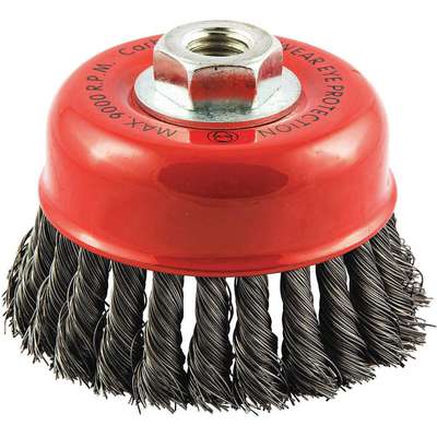 Cup Brush,Wire 0.014" Dia.,