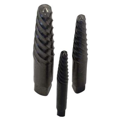 Screw Extractor Set,3pc,Hss,