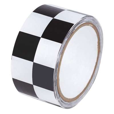 Floor Tape,Black/White,2 inx54