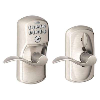 Electronic Lock,Lever,Satin