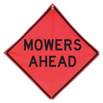 Mowing Ahead Traffic Sign,36"