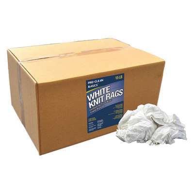 White T-Shirt Knit Rags,15 Lb.