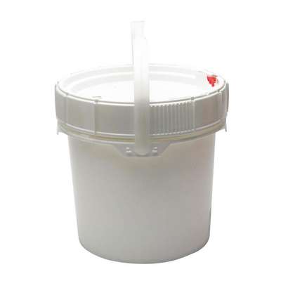 Pail,Polyethylene,White,Open