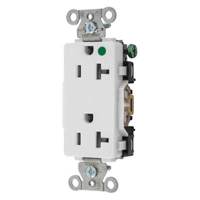 Receptacle,Wht,1.0 Hp,20A,3