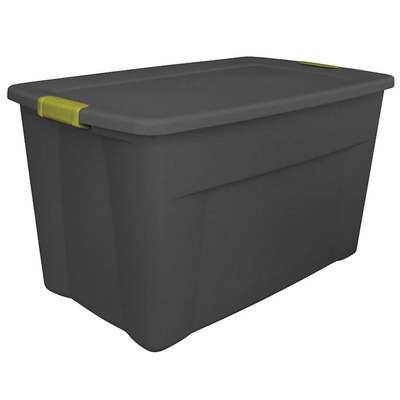 Storage Tote,Gray/Green,35 Gal.