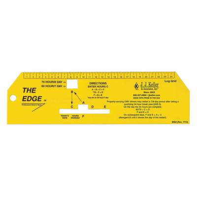 Log Book Ruler,2" x 7-1/4" L