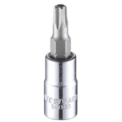 Socket Bit, Steel, 1/4 In,