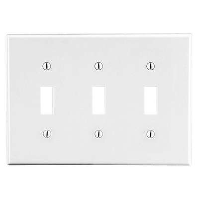 940275-3 Toggle Switch Wall Plate: Toggle, Plastic, White, 0 Outlet ...