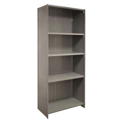 Metal Shelving,85" H,36" W,Gray