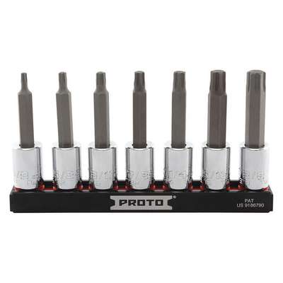 Socket Bit Set, Steel, Drsz 3/