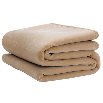 Blanket,Twin,66x90 In.,Tan,PK4