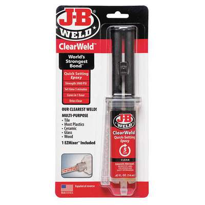 938520-9 J-B Weld Epoxy Adhesive: ClearWeld, Ambient Cured, 14 ML ...