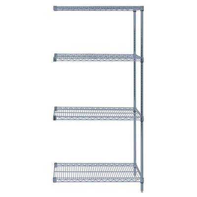 Wire Shelving Add-On Kit,Gray