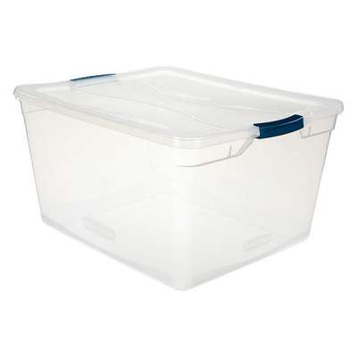 Storage Tote,Clear,Solid,