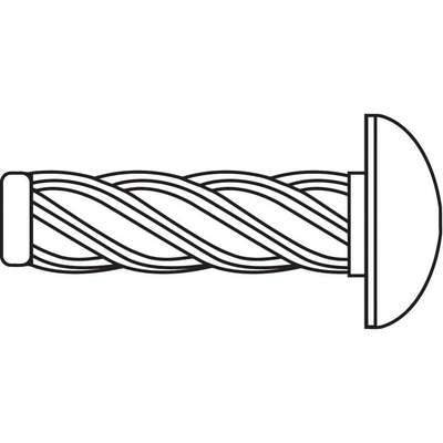 U-Drive Screw,Zinc,1/4"L,