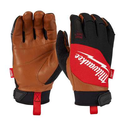 Work Gloves,Black/Brown/Red,7