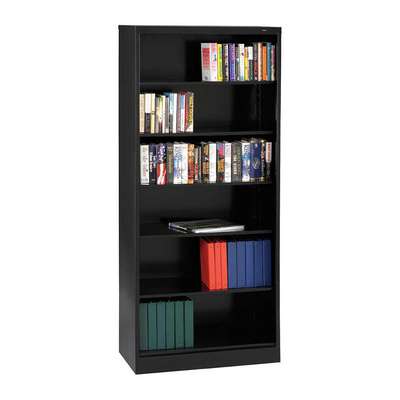 Bookcase,Welded,6 Shelf,Black