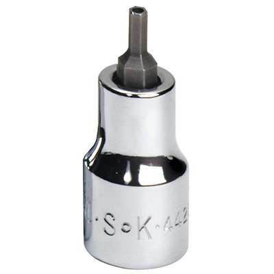 Socket Bit, Steel, 3/8 In,