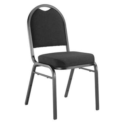 Stacking Chair,Steel,Black/