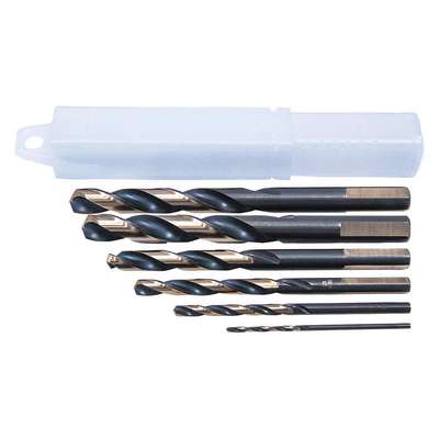 Mechanics Drill Set,6 Pc,Hss