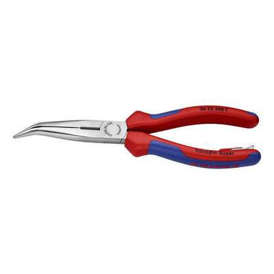 Long Nose Plier,8" L,Serrated