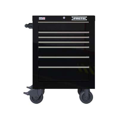 Roller Cabinet,Black,7-Drwr,