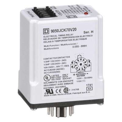 Time Delay Relay,120VAC,10A,