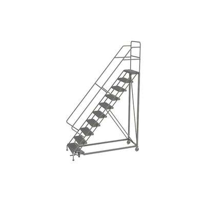 Rolling Ladder,10 Step,Steel,