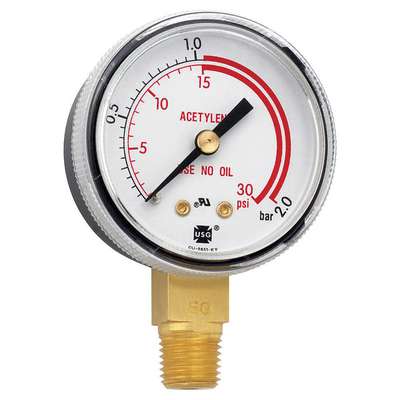 Pressure Gauge,0 To 150 PSI, 0