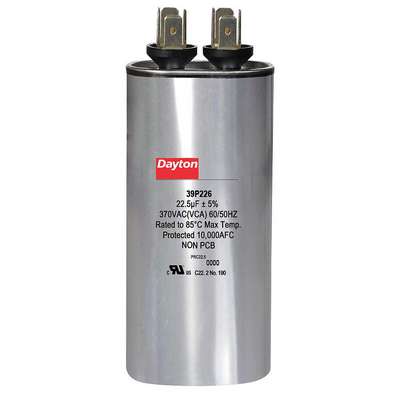 Motor Run Capacitor,22.5  Mfd,